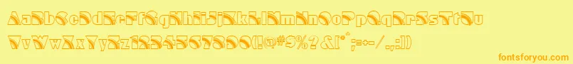 Rainbow Font – Orange Fonts on Yellow Background
