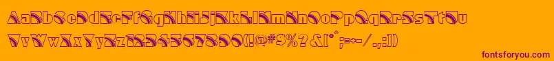 Rainbow Font – Purple Fonts on Orange Background