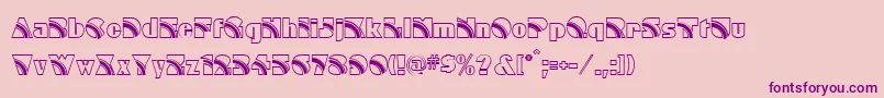 Rainbow Font – Purple Fonts on Pink Background