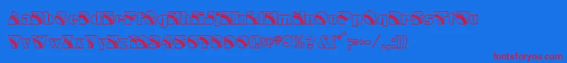 Rainbow Font – Red Fonts on Blue Background