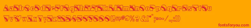 フォントRainbow – オレンジの背景に赤い文字