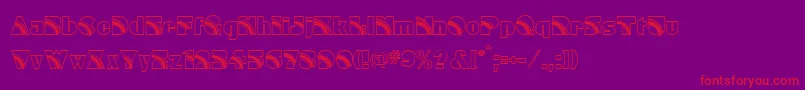 Rainbow Font – Red Fonts on Purple Background