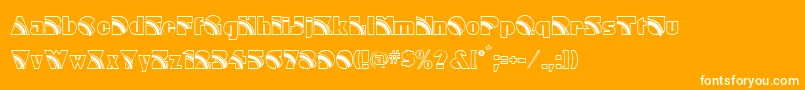 Rainbow Font – White Fonts on Orange Background