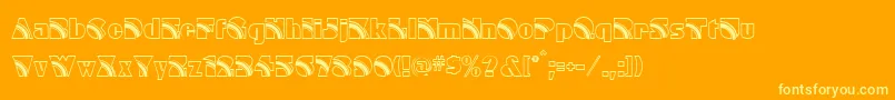 フォントRainbow – オレンジの背景に黄色の文字