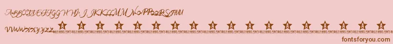 RAINFOREST TRIAL    Font – Brown Fonts on Pink Background