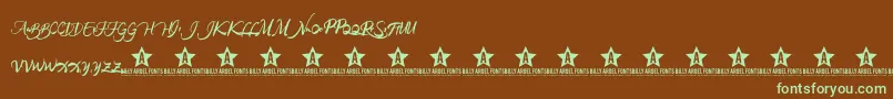 RAINFOREST TRIAL    Font – Green Fonts on Brown Background