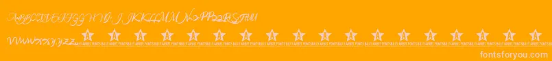 RAINFOREST TRIAL    Font – Pink Fonts on Orange Background