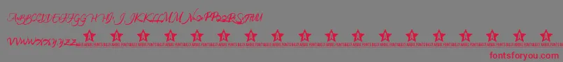 RAINFOREST TRIAL    Font – Red Fonts on Gray Background