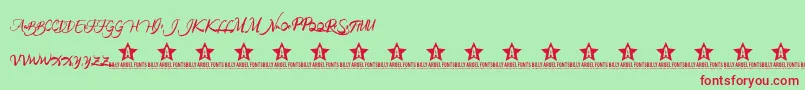 RAINFOREST TRIAL    Font – Red Fonts on Green Background