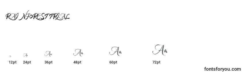 RAINFOREST TRIAL    Font Sizes