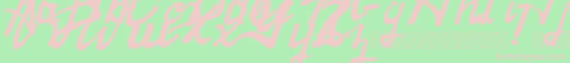 Raintake Font – Pink Fonts on Green Background