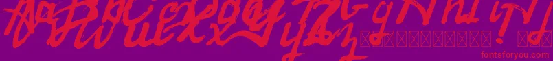 Raintake Font – Red Fonts on Purple Background