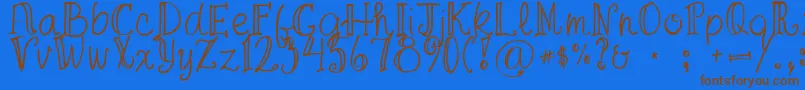 FgaprilTrial Font – Brown Fonts on Blue Background