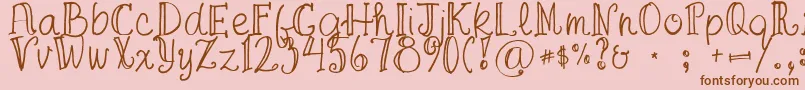 FgaprilTrial Font – Brown Fonts on Pink Background