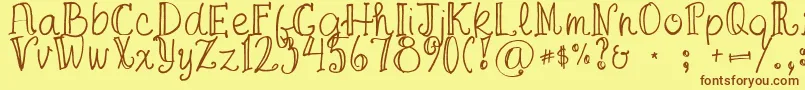 FgaprilTrial Font – Brown Fonts on Yellow Background
