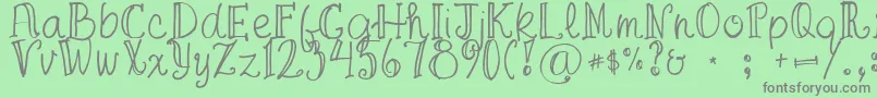 FgaprilTrial Font – Gray Fonts on Green Background