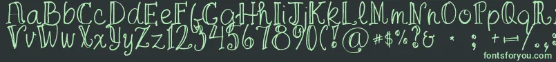FgaprilTrial Font – Green Fonts on Black Background