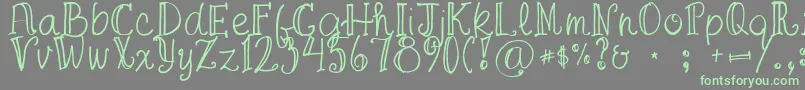 FgaprilTrial Font – Green Fonts on Gray Background