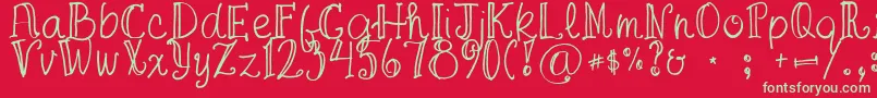 FgaprilTrial Font – Green Fonts on Red Background