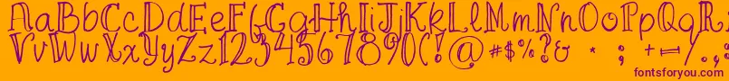 FgaprilTrial Font – Purple Fonts on Orange Background