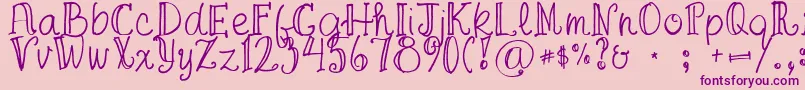 FgaprilTrial Font – Purple Fonts on Pink Background