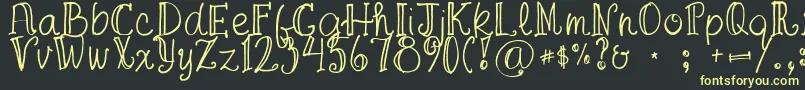 FgaprilTrial Font – Yellow Fonts on Black Background