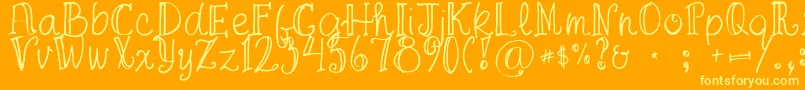 FgaprilTrial Font – Yellow Fonts on Orange Background