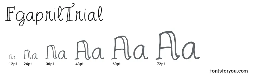 FgaprilTrial Font Sizes