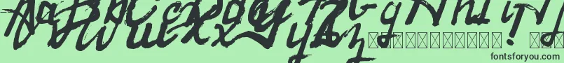Raintake Font – Black Fonts on Green Background