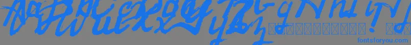Raintake Font – Blue Fonts on Gray Background