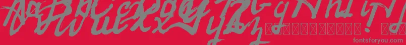 Raintake Font – Gray Fonts on Red Background