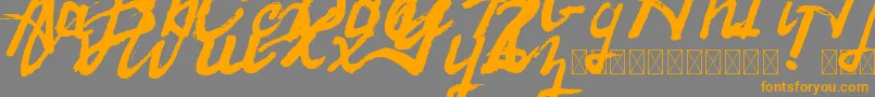 Raintake Font – Orange Fonts on Gray Background
