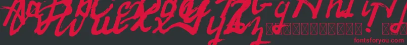 Raintake Font – Red Fonts on Black Background