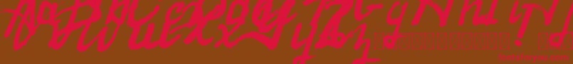 Raintake Font – Red Fonts on Brown Background