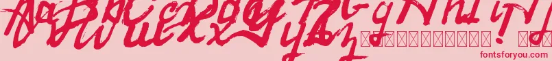 Raintake Font – Red Fonts on Pink Background