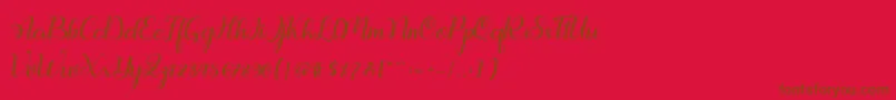 Fonte Ralilea – fontes marrons em um fundo vermelho