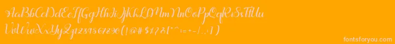 Ralilea Font – Pink Fonts on Orange Background