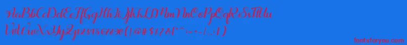 Ralilea Font – Red Fonts on Blue Background