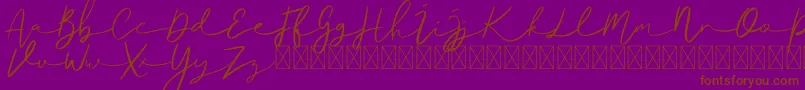 Ralisto-Schriftart – Braune Schriften auf violettem Hintergrund