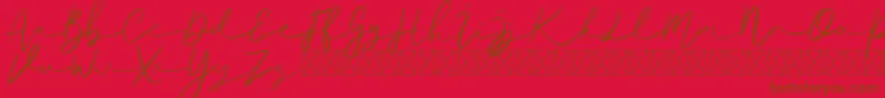 Ralisto Font – Brown Fonts on Red Background