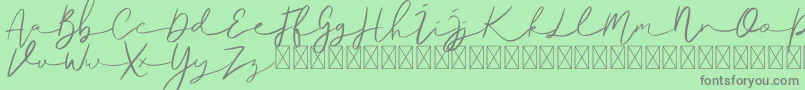Ralisto Font – Gray Fonts on Green Background