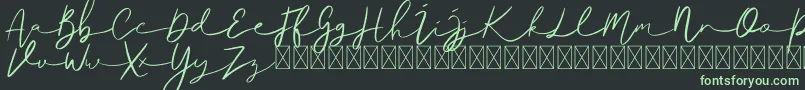 Ralisto Font – Green Fonts on Black Background