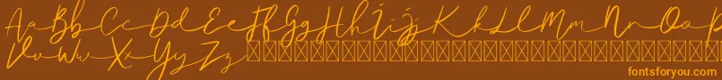 Ralisto Font – Orange Fonts on Brown Background