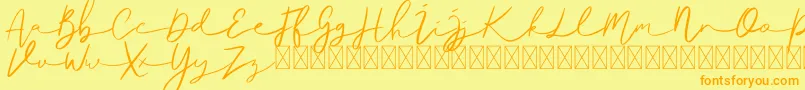 Ralisto Font – Orange Fonts on Yellow Background