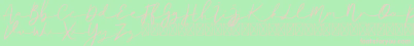 Ralisto Font – Pink Fonts on Green Background