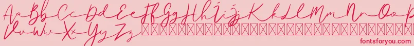 Ralisto Font – Red Fonts on Pink Background