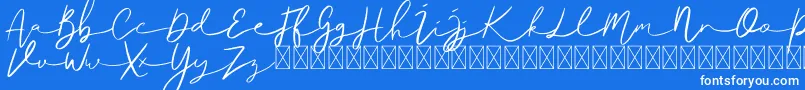 Ralisto Font – White Fonts on Blue Background