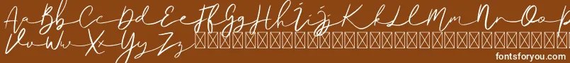 Ralisto-Schriftart – Weiße Schriften auf braunem Hintergrund