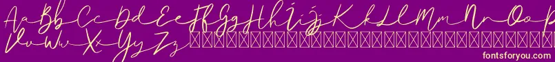 Ralisto Font – Yellow Fonts on Purple Background