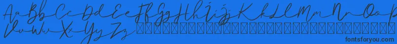 Ralisto Font – Black Fonts on Blue Background
